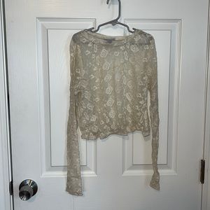 Cream lace top